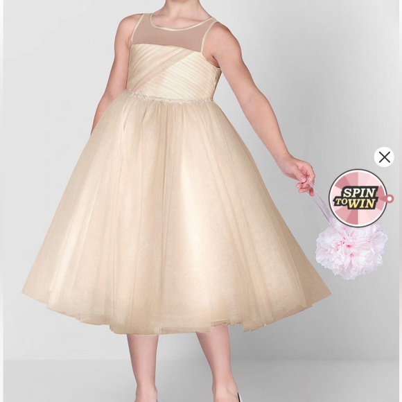 Azazie Other - Azazie Girls' Champagne Tulle Formal Dress